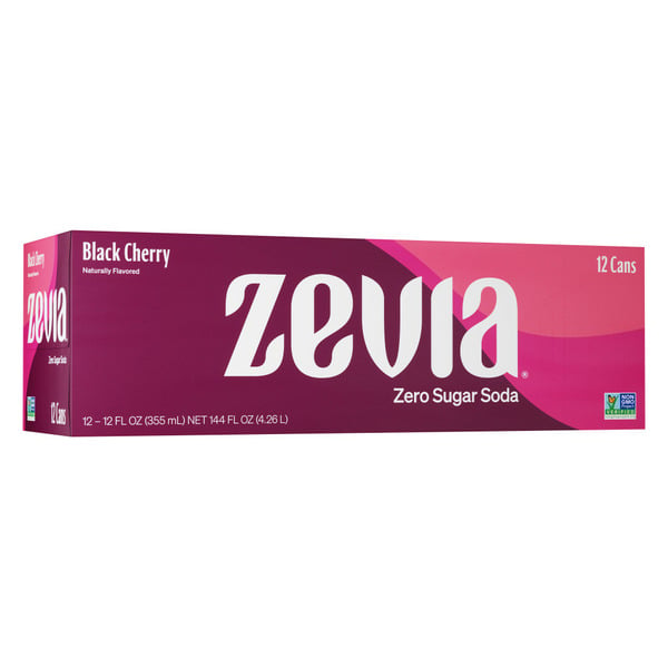 Soft Drinks Zevia Zero Sugar Black Cherry Soda hero