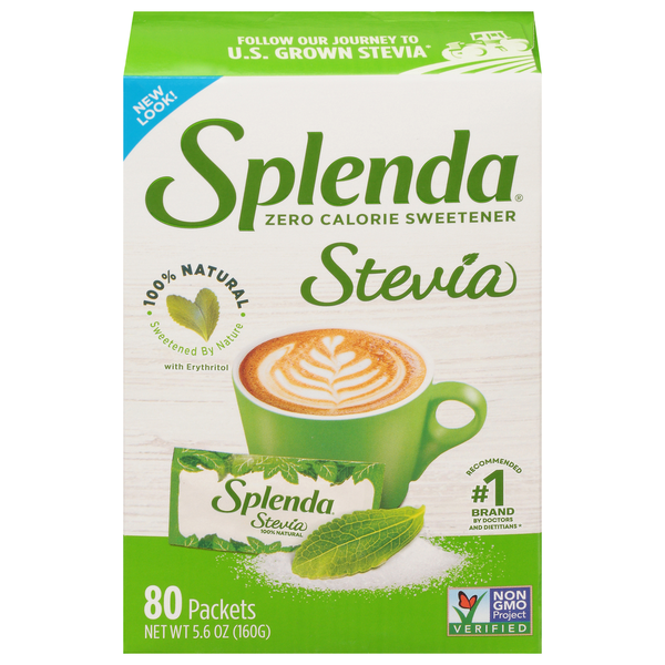 Baking Ingredients Splenda Stevia Sweetener Packets | Sugar-free, No-Calorie Sweetener Made With Stevia Leaf hero