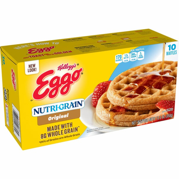 Frozen Breakfast Kellogg's Nutri-Grain Frozen Waffles, Good Source of 9 Vitamins and Minerals, Original hero