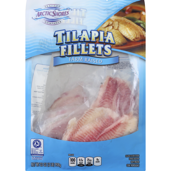 Packaged Seafood Arctic Shores Tilapia, Farm Raised, Fillets hero