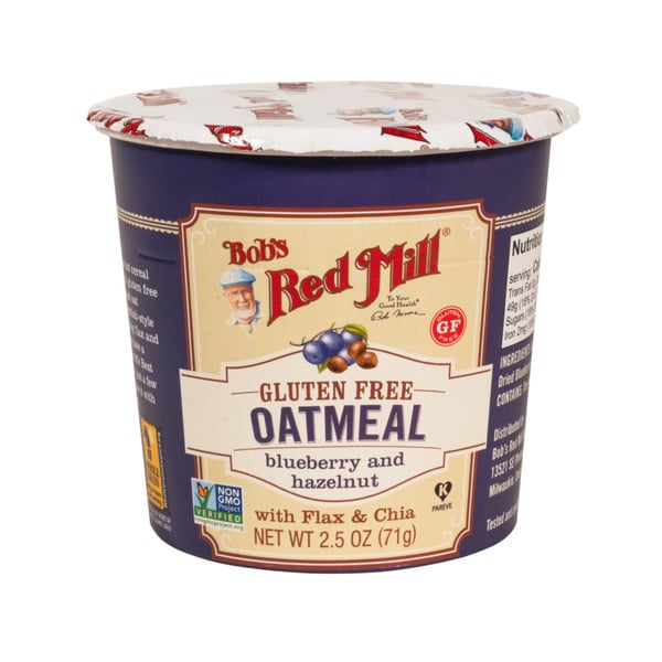 Hot Cereal & Pancake Mixes Bob's Red Mill Oatmeal Cup, Blueberry & Hazelnut, Gluten Free hero