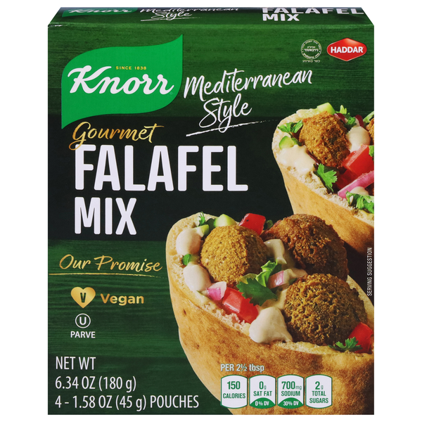 Doughs, Gelatins & Bake Mixes Knorr Falafel Mix, Gourmet, Mediterranean Style hero