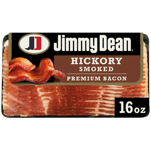 Hot Dogs, Bacon & Sausage Jimmy Dean Fully Cooked Premium Hickory Smoked Bacon hero