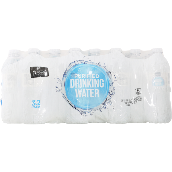 Water, Seltzer & Sparkling Water Essential Everyday Drinking Water, Purified, 32 Pack hero