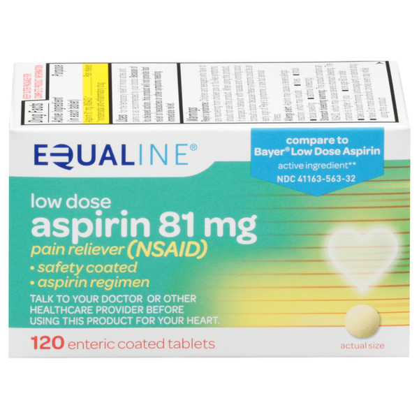 Muscles, Joints & Pain Relief Equaline Aspirin, Low Dose, 81 mg, Enteric Coated Tablets hero