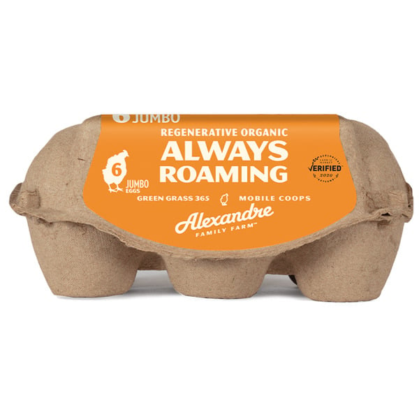 Eggs Alexandre Family Farm Certified Regenerative Organic Pasture Raised Eggs, Jumbo hero