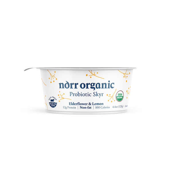 Norr Organic Probiotic Skyr Yogurt Non-fat, Elderflower & Lemon hero