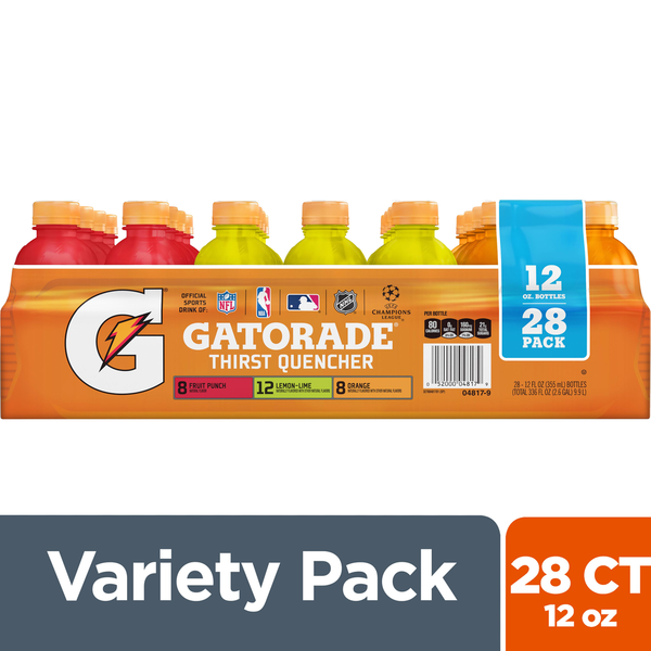 Energy & Sports Drinks Gatorade Energy Drink, Fruit Punch, Lemon-Lime, Orange, 28 Pack hero