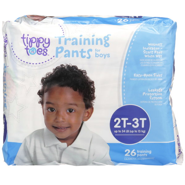 Diapers & Wipes Tippy Toes Training Pants For Boys, 2T-3T Up To 34 Lb hero