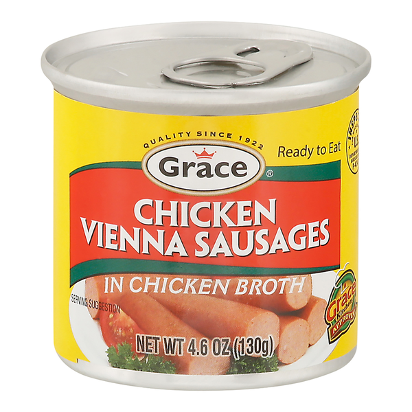 Canned Meat, Seafood & Beans Grace Chicken Vienna Sausages in Chicken Broth hero