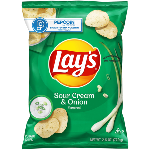 Chips & Pretzels Lay's Sour Cream & Onion Potato Chips hero