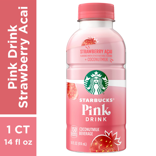 Juice & Nectars Starbucks Coconutmilk Beverage, Pink Drink, Strawberry Acai hero