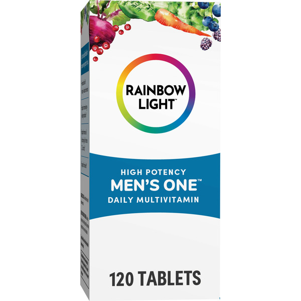 Dietary Supplements Rainbow Light Men’S One High Potency Daily Multivitamin, Vegetarian, Gluten Free, 120 Tablets hero