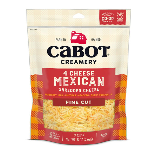 Specialty Cheeses Cabot Mexican Shredded Cheddar Cheese hero