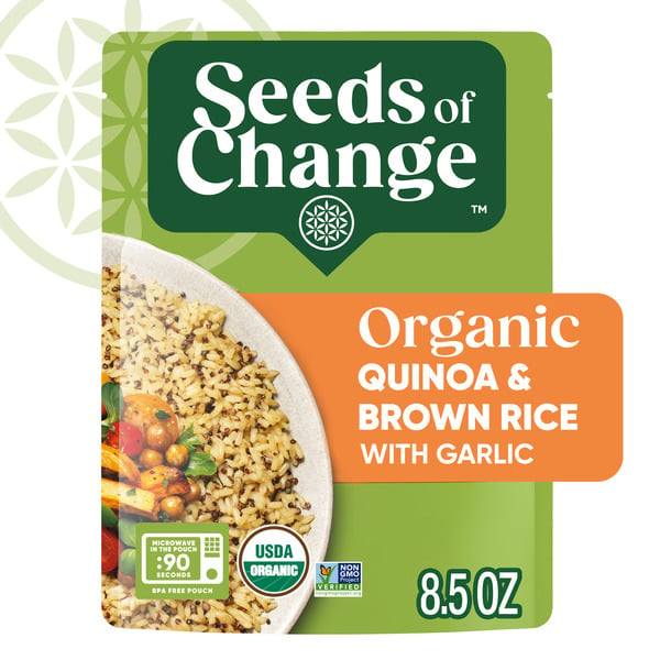 Grains, Rice & Dried Goods SEEDS OF CHANGE Organic Quinoa & Brown Rice with Garlic Pouch hero