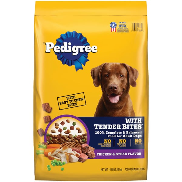 Dog Food & Care Pedigree Tender Bites Adult Dry Dog Food Chicken and Steak hero