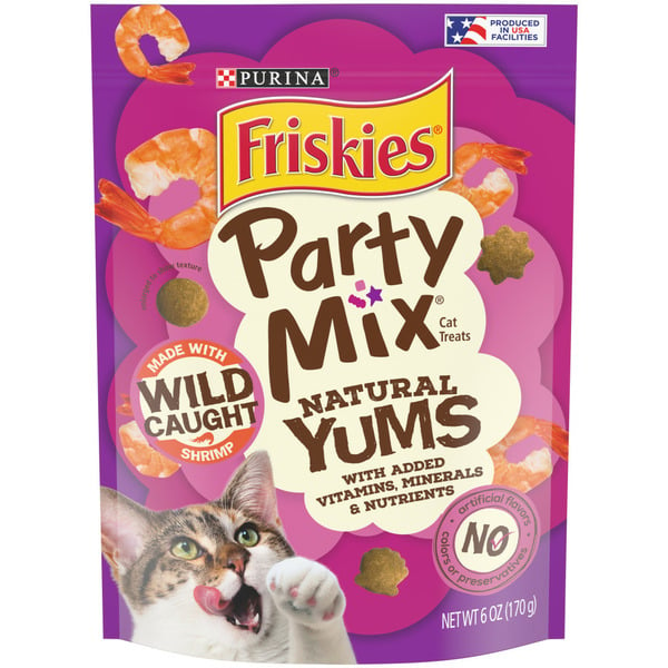 Cat Food & Care Purina Friskies Party Mix Cat Treats, Natural Yums With Wild Shrimp hero