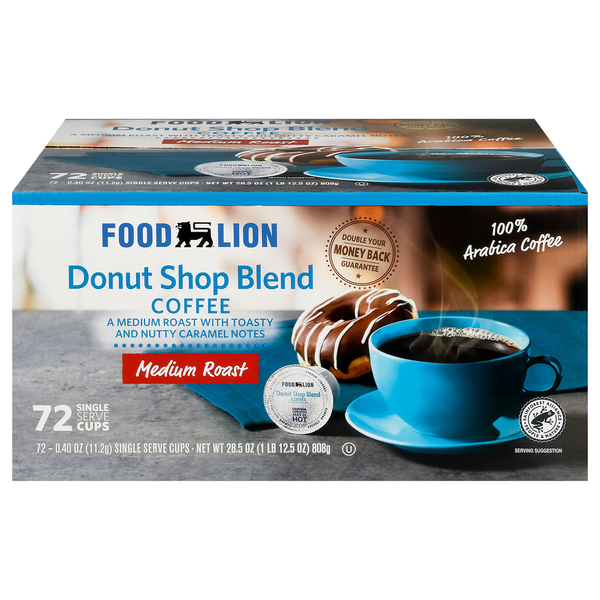 Coffee Food Lion Donut Shop Blend Coffee Single Serve Cups hero