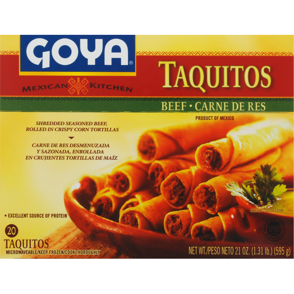 Frozen Appetizers & Sides Goya Taquitos, Beef hero