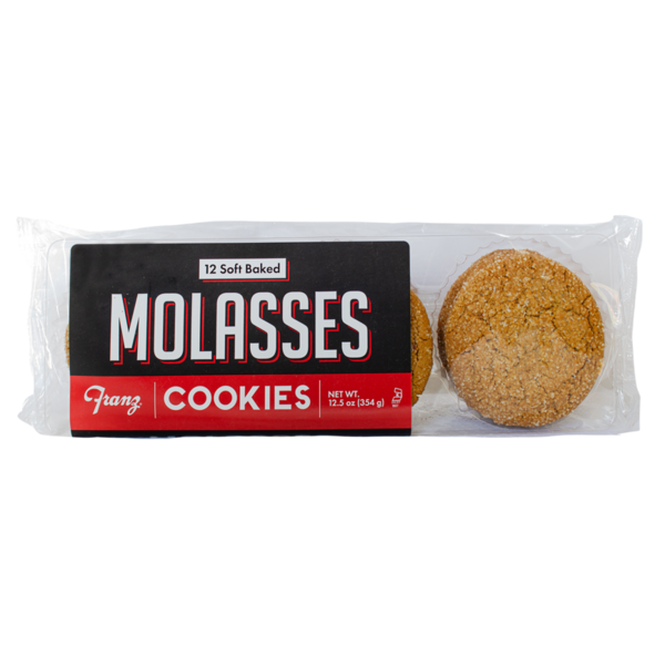 Cookies & Cakes Franz Soft Baked Molasses Cookies, 12.5 oz, 12 Count hero