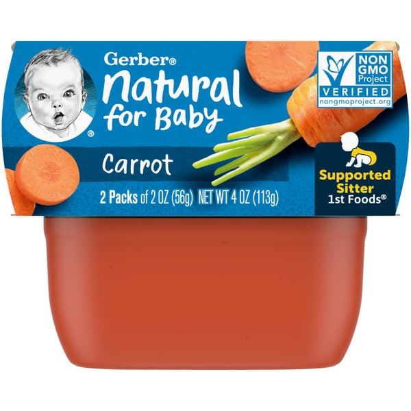 Baby Food & Formula Gerber Baby Food Carrot Tubs hero