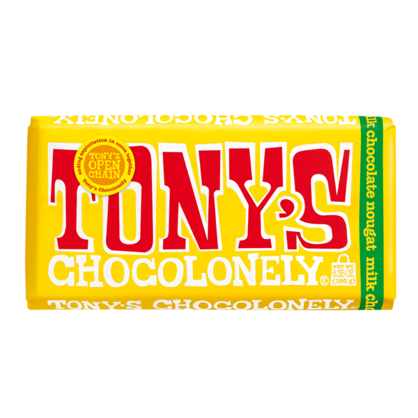 Energy & Granola Bars Tony's Chocolonely milk chocolate honey almond nougat hero