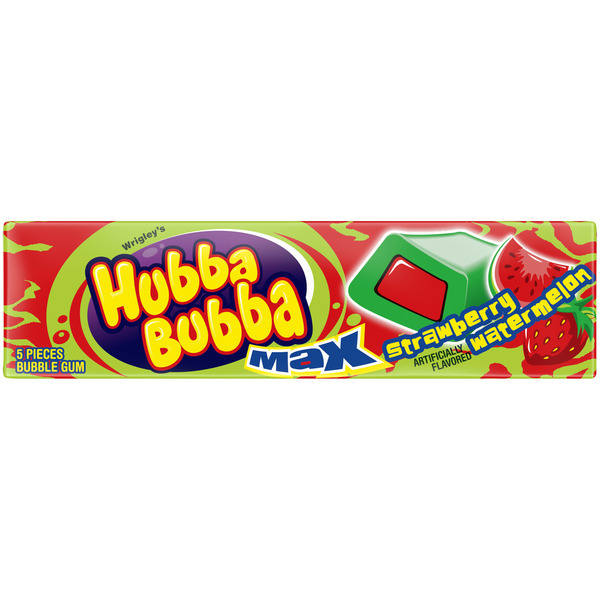 Candy, Chocolate & Gum Hubba Bubba Max Strawberry Watermelon Bubble Gum Pack hero