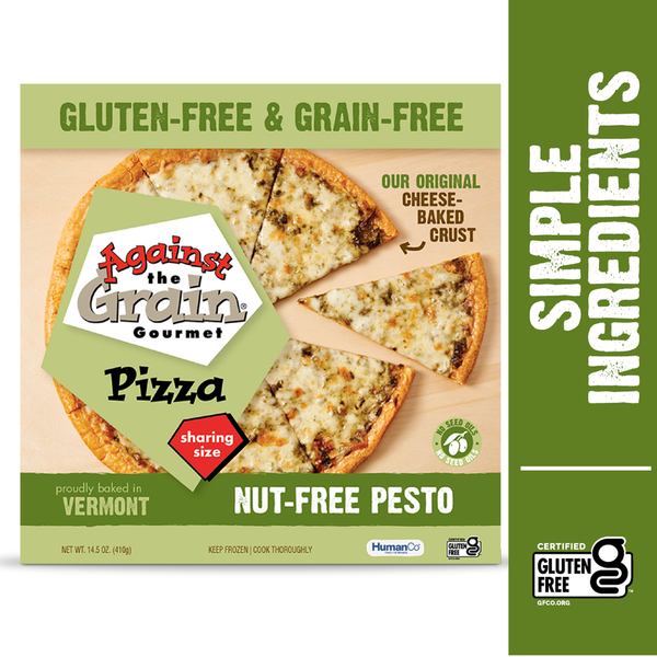 Against The Grain Gluten Free, Grain Free, Nut Free Pesto Pizza, Sharing Size hero