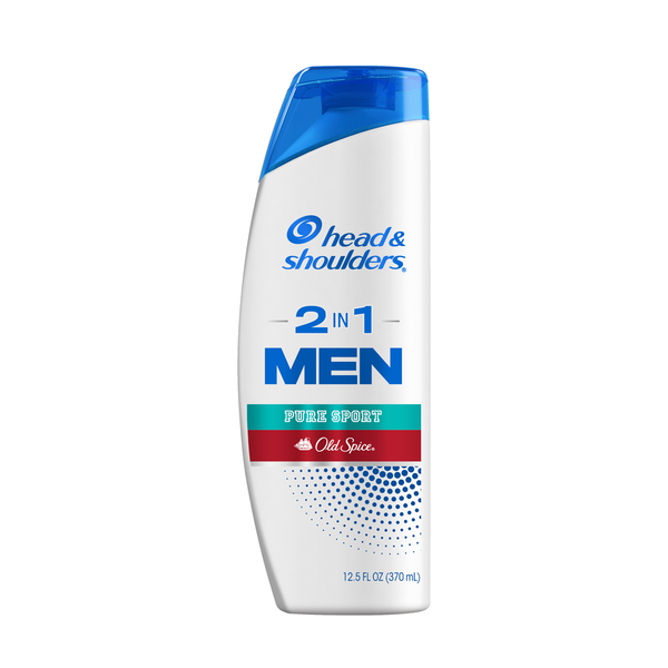 Hair Care Head & Shoulders Mens 2 in 1 Dandruff Shampoo and Conditioner, Old Spice Pure Sport hero