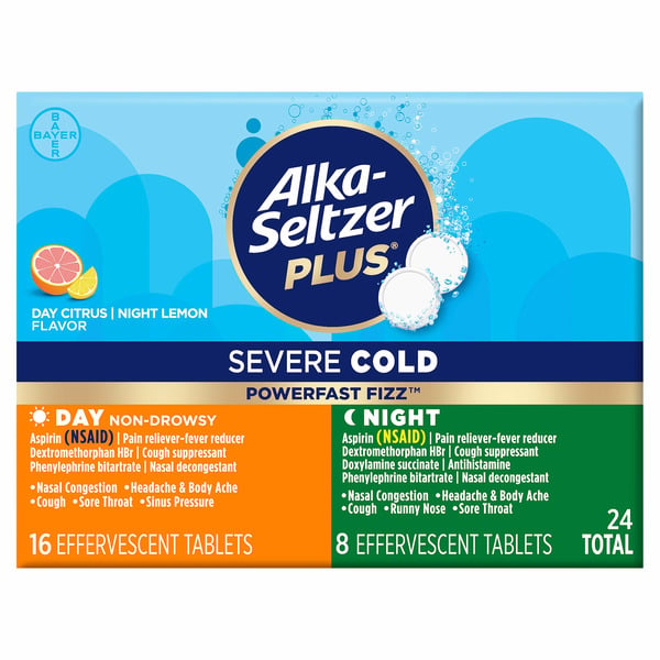 Cold, Flu & Allergy Alka-seltzer Plus Powerfast Fizz Severe Cold Effervescent Tablets hero