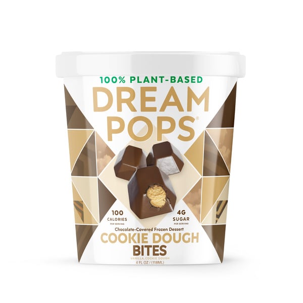 Frozen Dessert Dream Pops Bites Cookie Dough Plant Based Ice Cream hero