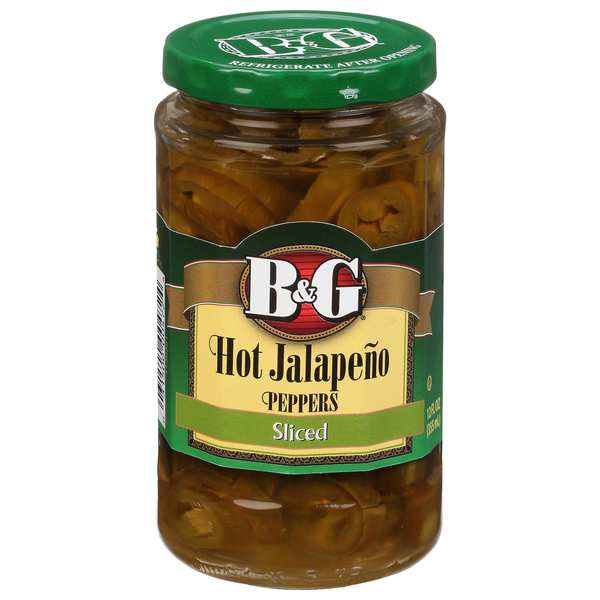 Canned/Jarred Vegetables B&G Jalapeno Peppers, Hot, Sliced hero