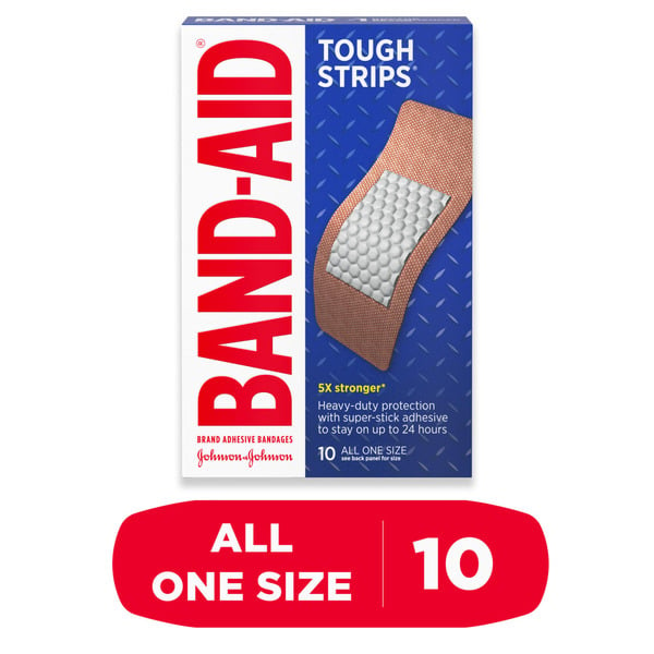 BAND-AID Tough Strips Adhesive Wound Bandage, Extra Large hero