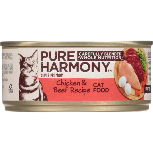 Cat Food & Care Pure Harmony Cat Food, Chicken & Beef Recipe, Super Premium, Pate hero