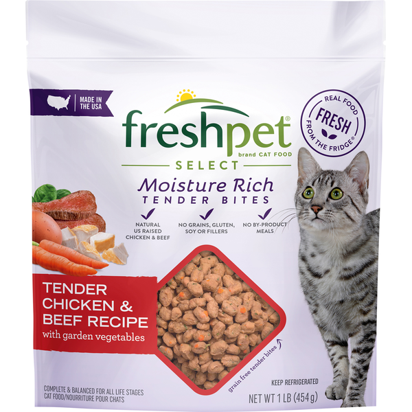 Cat Food & Care Freshpet Cat Food, Tender Chicken & Beef Recipe hero