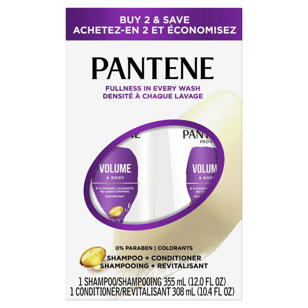 Hair Care Pantene Sheer Volume 72 HR Fullness Shampoo & Conditioner DUAL PACK hero