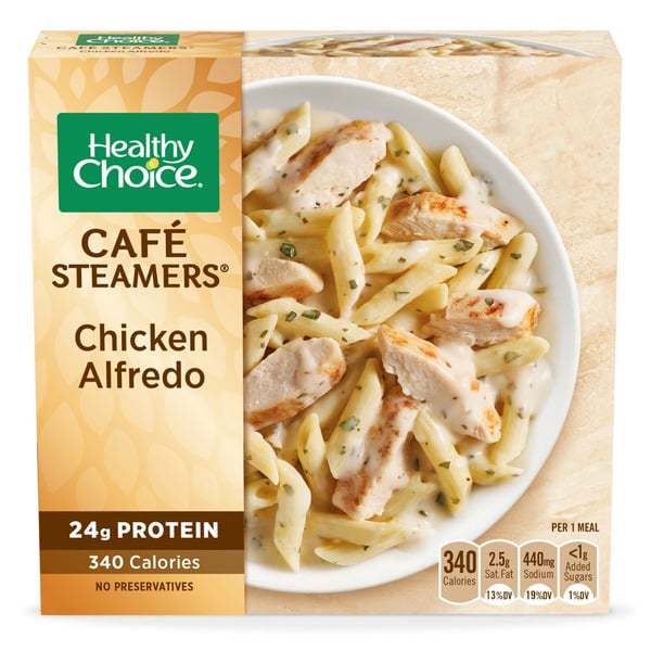 Healthy Choice Café Steamers Chicken Alfredo Frozen Meal hero