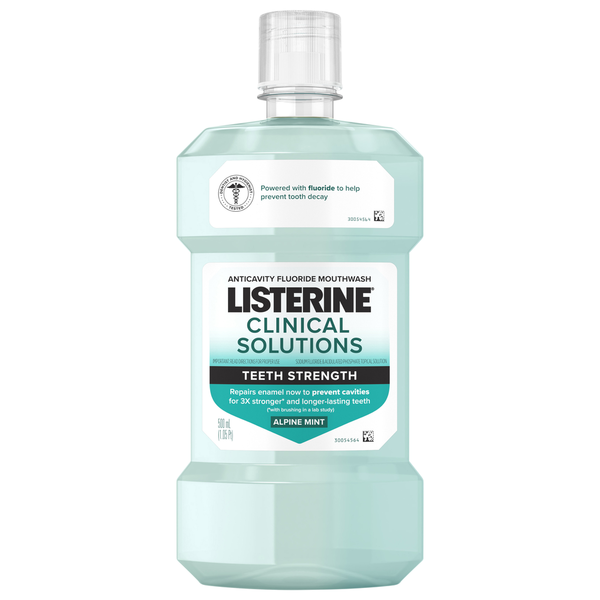 Listerine Mouthwash, Alpine Mint, Teeth Strength hero