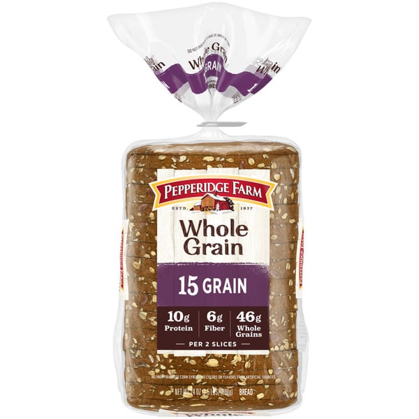 Conventional Breads (Grocery) Pepperidge Farm 15 Grain Bread hero