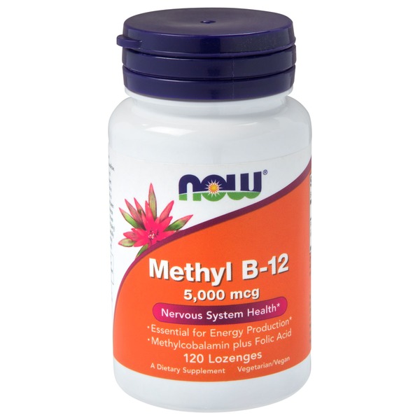 Vitamin B NOW Methyl B 12 5,000 mcg hero