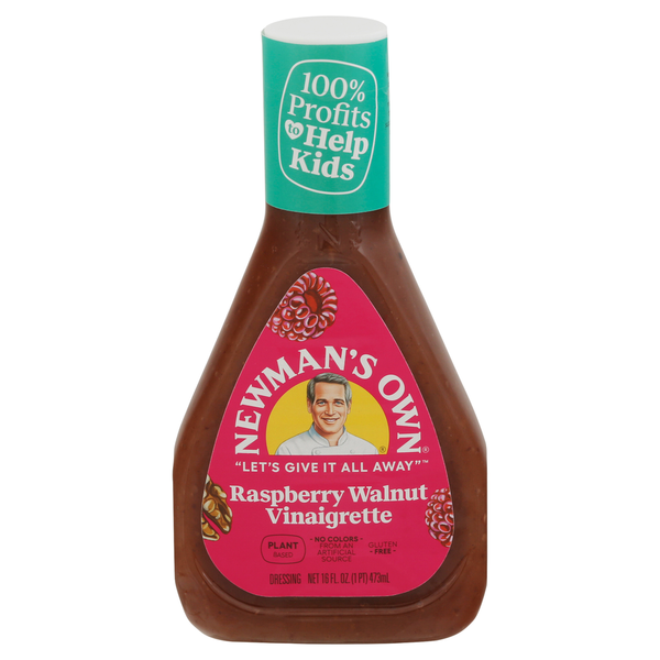 Salad Dressing & Toppings Newman's Own Dressing, Raspberry Walnut Vinaigrette hero