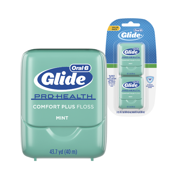 Oral Hygiene Oral-B Glide Pro-Health Comfort Plus Dental Floss, Extra Soft, Value 2 Pack (40m Each) hero