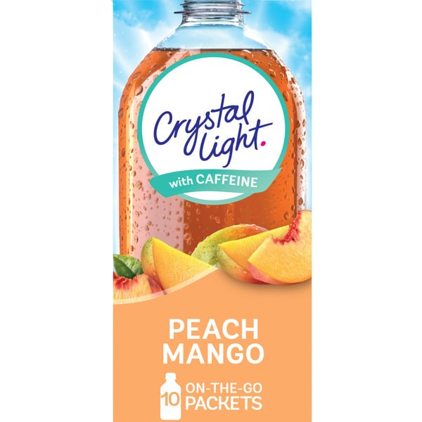 Cocoa & Drink Mixes Crystal Light Peach Mango Naturally Flavored Powdered Drink Mix with Caffeine hero