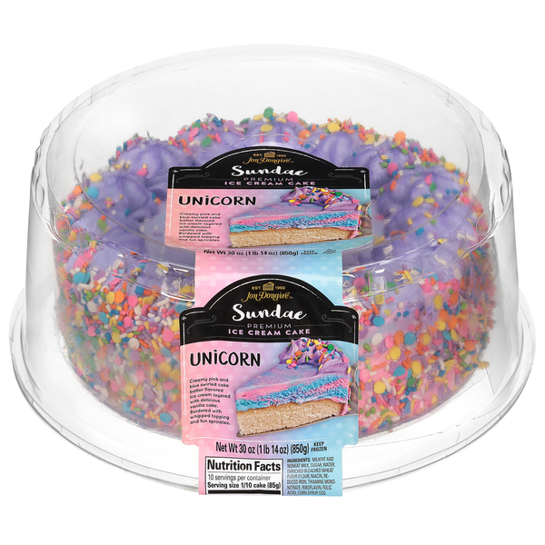 Jon Donaire Ice Cream Cake, Premium, Unicorn, Sundae hero