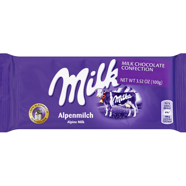 Candy & Chocolate Milka Milk Chocolate Confection, Alpenmilch hero