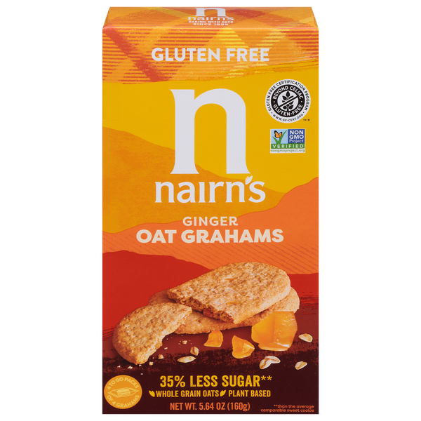 Hot Cereal & Pancake Mixes Nairn's Oat Grahams, Gluten Free, Ginger hero