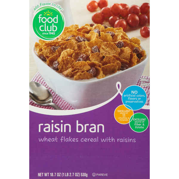 Cereal Food Club Cereal, Raisin Bran hero