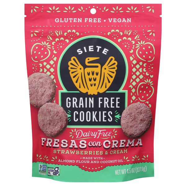 Cookies & Cakes Siete Cookies, Grain Free, Strawberries & Cream hero