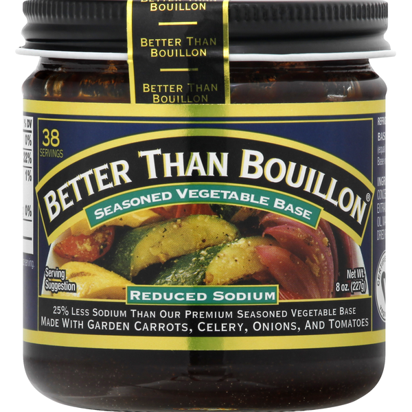 Soup, Broth & Bouillon Better Than Bouillon Vegetable Base, Reduced Sodium, Seasoned hero