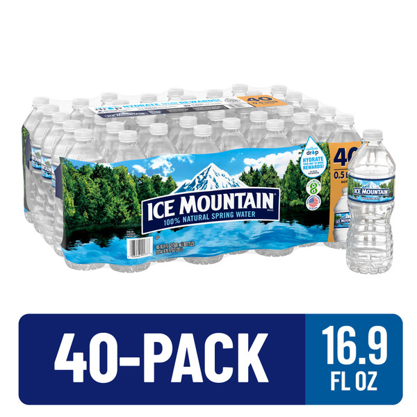 Water, Seltzer & Sparkling Water Ice Mountain 100% Natural Spring Water hero